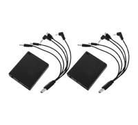 HEALEEP Boîtier d'alimentation de Secours Portable pour Coffre-Fort Noir en Plastique, Pack de 2 Pièces avec Fonctionnement Continu pour Sécurité et Urgences