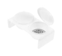 HEALEEP Bol Double pour Nail Art 2 Compartiments avec Couvercle Anti-évaporation, Récipient Multifonction pour Tremper Ongles, Porte-monomère et Liquide Acrylique, Outil Manucure Précis