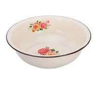 HEALEEP Bol Mélangeur en Émail Vintage 30 CM, Grand Bassin de Résistant aux Rayures, Facile à Nettoyer, pour Pétrir et Laver, la Cuisine Domestique