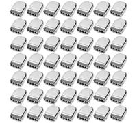 HEALEEP Boucles de Verrouillage de Lacets Faciles à Utiliser en Alliage de Cuivre Argenté 100pcs Solides pour Lacets de Chaussures de Basketball Plupart des Chaussures