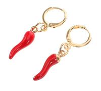 HEALEEP Boucles Oreilles Piment Grandes Pendantes Corne Italienne Bijoux Pour Femmes Créoles Légères