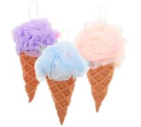 HEALEEP Boule de Lavage en Filet Pe 3pcs Corde en Coton Épais pour Exfoliation Douce et Mousse Riche, Accessoire de Confortable pour Adultes et Bébés