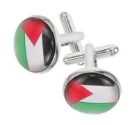 HEALEEP Boutons Manchette Chemise Palestine Drapeau Homme Design Élégant et Artisanal Accessoire Costume Formel Polyvalent