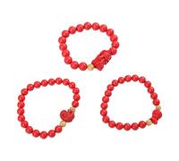 HEALEEP Bracelets Ethniques De Perles De Bouddha Pi Yao En 3 Pièces, Bracelet Pour Homme Et Femme, Style Ethnique, Pierres Naturelles, Présent Polyvalent Pour Usage Quotidien Et Cérémonie