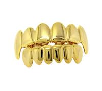 HEALEEP bretelles en or décoration de dent dorée dent de bijoux gemmes dentaires bretelles de costumes cosplay accolades bretelles hip-hop Accessoires de bijoux de rappeur dent en or