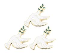 HEALEEP Broche Blanche Épingle Polyvalente Lot de 3 Pièces en Alliage de Zinc pour Paquet à Dos ou Accessoire D'écharpe Élégante et Raffinée