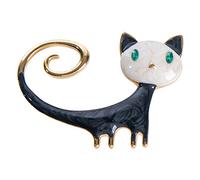 HEALEEP Broche Chat Cartoon Forme de Huile Accessoire de Vêtements pour Pulls Robes et Écharpes pour Cérémonies et