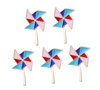 HEALEEP Broche de Moulin à Vent 5 Pièces Épingle en Accessoire Unisexe pour Vêtements Résistante Décoloration Badge de Mode pour Femmes et Hommes