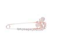 HEALEEP Broche en Alliage Strass et Perle Simulée, Épingle à Strass Décorative, Taille Unique, Accessoire Mode Féminin pour Fête, Présent Mère et Châle