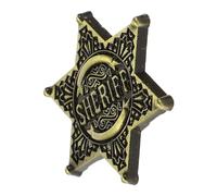 HEALEEP Broche Hexagonale Métallique Étoile Shérif Vintage pour Accessoire de Déguisement et Célébrations
