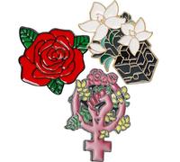 HEALEEP Broche Utérus Féministe 3pcs en Alliage Design Unique et Finition Brillante, Accessoire Chic et Facile à Porter pour Présent Amie ou Tenue Quotidienne