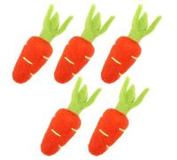 HEALEEP Broches Carottes en Feutrine de Laine, Lot de 5 Grandes Pièces Décoratives Diy, Accessoires pour Épingles à Cheveux et Vêtements, Ornements Créatifs pour Coiffure Fille et Loisirs