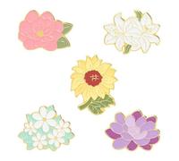 HEALEEP Broches Élégantes en Alliage 5pcs, Corsages Délicats Tournesol, Faciles à Porter et Retirer, Accessoires Décoratifs pour Événements Formels