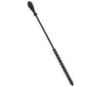 HEALEEP Brosse à Paille Design Ergonomique Embout Souple en Silicone Réutilisable Brosse de Nettoyage Multifonctionnelle Noir pour Bouteilles et Pailles