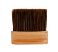 HEALEEP Brosse de Nettoyage pour Barbier à Manche en Bois Naturel, Brosse à Dépoussiérer pour Cou, Poils Robustes, Outil Professionnel pour Salon de Coiffure et Usage Personnel, Balayette