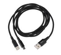 HEALEEP Câble De Charge Double Tête USB Cordon De Données pour Maison Et Voiture Flexible