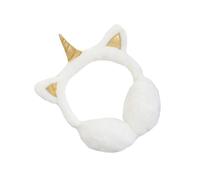 HEALEEP Cache-Oreilles Licorne en Peluche Blanche Cache-Oreilles Chauds et Pliables pour Garçon et Filles et Adultes Protection D’Oreilles Hiver Confortable et Mignonne Accessoire