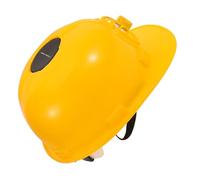 HEALEEP Casque de Sécurité en Plastique Léger Jaune Ventilateur Solaire Intégré Solaire et Ventilation pour Travailleurs de pour Activités Extérieures
