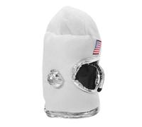 HEALEEP Casque Spatial Blanc en Polyester pour Femme Adulte, Déguisement D'astronaute Créatif Facile à Coordonner, pour Halloween et Fêtes à Thème Spatial