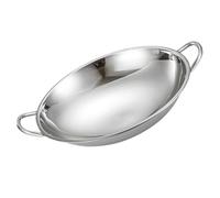 HEALEEP Casserole Wok en Acier Inoxydable 26 Cm avec Double Poignée, Poêle Wok Antiadhésive pour Cuisinière Gaz et Induction, Ustensile Cuisine Maison et Restauration, Cuisson Pratique