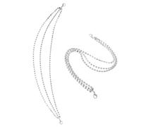 HEALEEP Chaîne de Chaussure Breloque en Cristaux Multicouche pour Femmes, Bijoux Brillants pour Boots, Accessoire Chic Blanc K, 1 Paire, pour Customiser Chaussures et Bottes