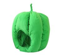 HEALEEP Chapeau en Peluche Vert Forme de Poivron Accessoire de Photographie Facile à Porter pour Fête Déguisement Halloween Festival Costume
