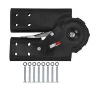 HEALEEP Charnière Pliable en Alliage D’aluminium 5 Cm avec Vis, Accessoire D’échelle Pliante pour Grenier, Stabilisateur Sécurisé avec Verrouillage à Interrupteur, Connecteur Coude