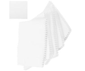HEALEEP Chiffons à Polir Bijoux et Argenté 8X8 CM Lot de 50 en Daim Blanc pour Nettoyage Argenterie et Essuyage Montres et Lunettes en Déplacement