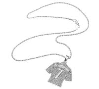 HEALEEP Collier Pendentif Design Unique Résistant à L'usure Coupe Monde Numéro 7 en Alliage de Zinc Argenté pour Garçons Fans de Football Lors de Diverses Occasions