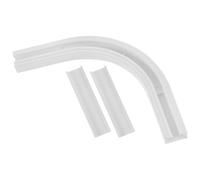 HEALEEP Connecteur de Rail de Rideau D'angle en Plastique Blanc Résistant la Rouille Design D'angle Lisse pour Installation sans Perçage sur Plafond ou Mur