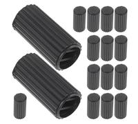 HEALEEP Conseils de freinage pour les aides à la mobilité, embouts de freins de fauteuil roulant, 16pcs en plastique noir, amélioration du contrôle, compatibles fauteuil roulant et