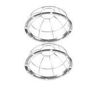 HEALEEP Couvercle de Protection en Acier Inoxydable 2pcs, Usage Polyvalent pour Détecteur de Fumée pour Bureau et Centre Commercial