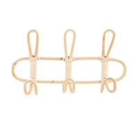 HEALEEP Crochet Mural Rotin Tissé Naturel Porte-vêtements Robuste à Crochets Rangement Suspendu Mural Décoratif pour Chambre et Salle de Bain