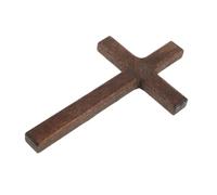 HEALEEP Croix en Bois Mini pour Maison de Poupée Croix de Prière Chrétienne Artisanale 1 Pièce Accessoire Décoratif Brun pour Scène D’église et Projets Créatifs DIY
