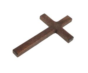 HEALEEP Croix en Bois Mini pour Maison de Poupée Croix de Prière Chrétienne Artisanale 1 Pièce Accessoire Décoratif Brun pour Scène D’église et Projets Créatifs DIY