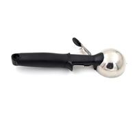 HEALEEP Cuillère à Creuser la Pastèque en Acier Inoxydable Noir, Cuillère à Boule de Melon Résistante et Solide, Outil pour Desserts et Fruits Frais