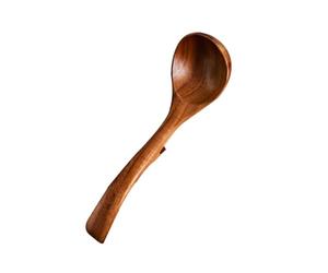 HEALEEP Cuillère Cuisine en Bois D'acacia, Louche à Soupe Moyenne 22,5 X 7 Cm, Ustensile Naturel Antirouille, pour Soupe, Ragoût et Fondue Chaude, Usage Domestique et Professionnel