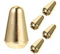 HEALEEP Embouts de Commutateur pour Guitare Électrique 5 Pièces, Plastique Synthétique Or, Compact et Léger, Casquettes Adaptées pour Interrupteur Guitare Électrique