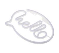 HEALEEP Enseigne Lumineuse LED Décorative au Néon « Hello » Rose et Blanc, Lampe de Bar en Pvc Stable, Panneau Mural D’ambiance pour Chambre et Fête, Éclairage Coloré sans Batterie,