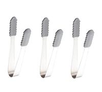 HEALEEP Ensemble de 3 Pinces à Glaçons en Acier Inoxydable Argenté, Multifonctionnelles pour Servir Sucre et Guimauves, pour Tea Party ou Candy Bar