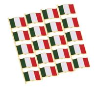 HEALEEP Épingle en Fer Drapeau Italien 20 Pièces, Épingle Décorative Stable et Élégante pour Paquet à Main ou Bouquet, Insigne Patriotique Délicat et Solide