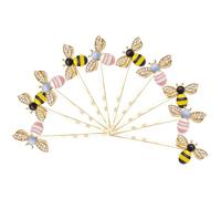 HEALEEP Épingles à Cheveux Chic Éclat Brillant 10pcs Abeille en Alliage Accessoires Décoratifs pour Femmes et Filles pour Engagements et Usage Quotidien