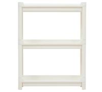 HEALEEP Étagère sur Pied Multi-Niveaux en Plastique Épais 3 Couches, Support de Sol Léger Système de Ventilation, Meuble de Rangement d'angle pour Salle de Bain, la Cuisine et Salon