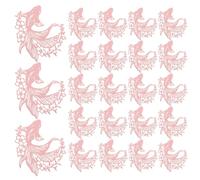 HEALEEP Étiquettes Décoratives en Papier pour Verre à Vin Forme Poisson Rouge 50 Pièces, Marqueurs Faciles à Installer pour Fêtes et Anniversaires Élégants