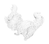 HEALEEP Figurine de Dragon Cristal Décorative Sculpture Animal Fantastique Miniature Statuette Stable pour Bureau et Maison Ornement Compact Transparent