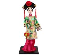 HEALEEP Figurine de Poupée Chinoise Traditionnelle en Résine Vintage Style Cour Impériale, Décoration de Collection Thématique pour Nouvel an Chinois, Artisanat Traditionnel Préservé