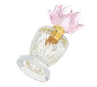 HEALEEP Flacon à Parfum en Cristal Bouchon Fleur de Lotus Élégant et Délicat, Portable et Solide, Capacité 3ml, Décoration Raffinée pour Coiffeuse ou Cadeau de Fête