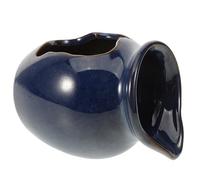 HEALEEP Fontaine Décorative en Céramique pour Intérieur et Extérieur, Pot Cascade Écologique Taille Petite A Bleu, Bocal Circulation D’Eau pour Jardin et Bassin D’Ornement, Accessoire