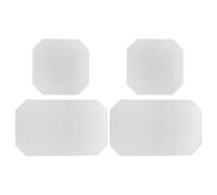 HEALEEP Gabarits de Couture en Acrylique Transparent 4pcs, Règle Patchwork Carrée et Rectangulaire, Outil de Marquage de Bord et Alignement pour Créations Textiles Maison