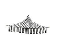 HEALEEP Hamac Pour Jouets En Peluche Suspendu En Filet Triangulaire, Maille Coton Noire, Rangement Mural Pratique Pour Chambre D'garçon Et Filles, Support Décoratif Et Fonctionnel